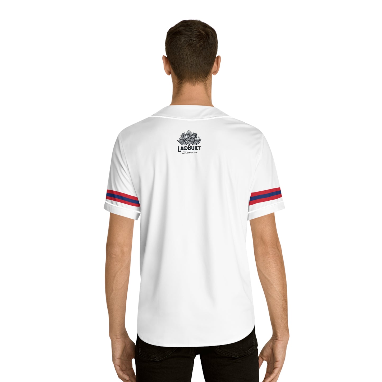 WHITE LAO RETRO BASEBALL JERSEY