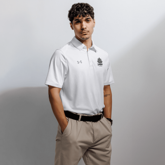 MEN'S EXCLUSIVE LAOBUILT + UNDER ARMOUR® POLO SHIRT (WHITE)