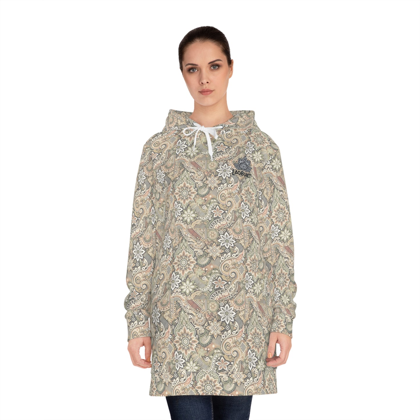 WOMEN'S LAOBUILT CAMOUFLAGE HOODIE DRESS