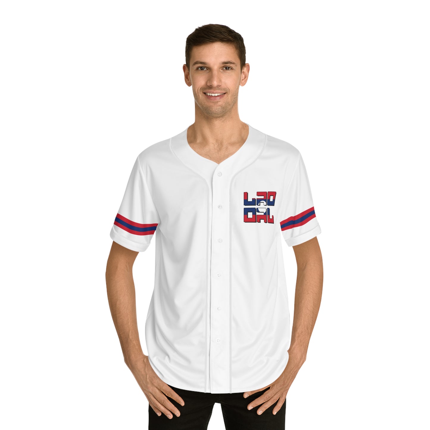 WHITE LAO RETRO BASEBALL JERSEY