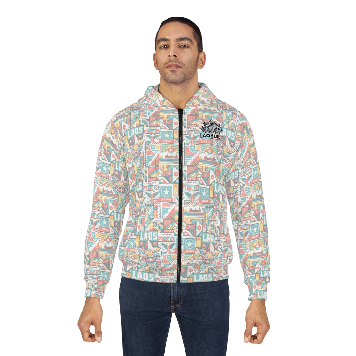 LAOBUILT HERITAGE UNISEX ZIP-UP HOODIE
