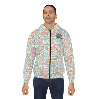 LAOBUILT HERITAGE UNISEX ZIP-UP HOODIE