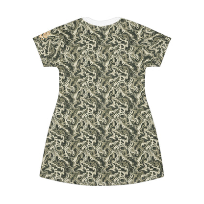 ARTICHOKE CAMO WOMEN'S T-SHIRT DRESS