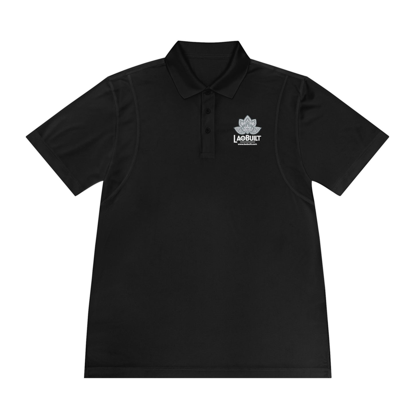MEN'S LAOBUILT SPORT POLO SHIRT (BLACK)