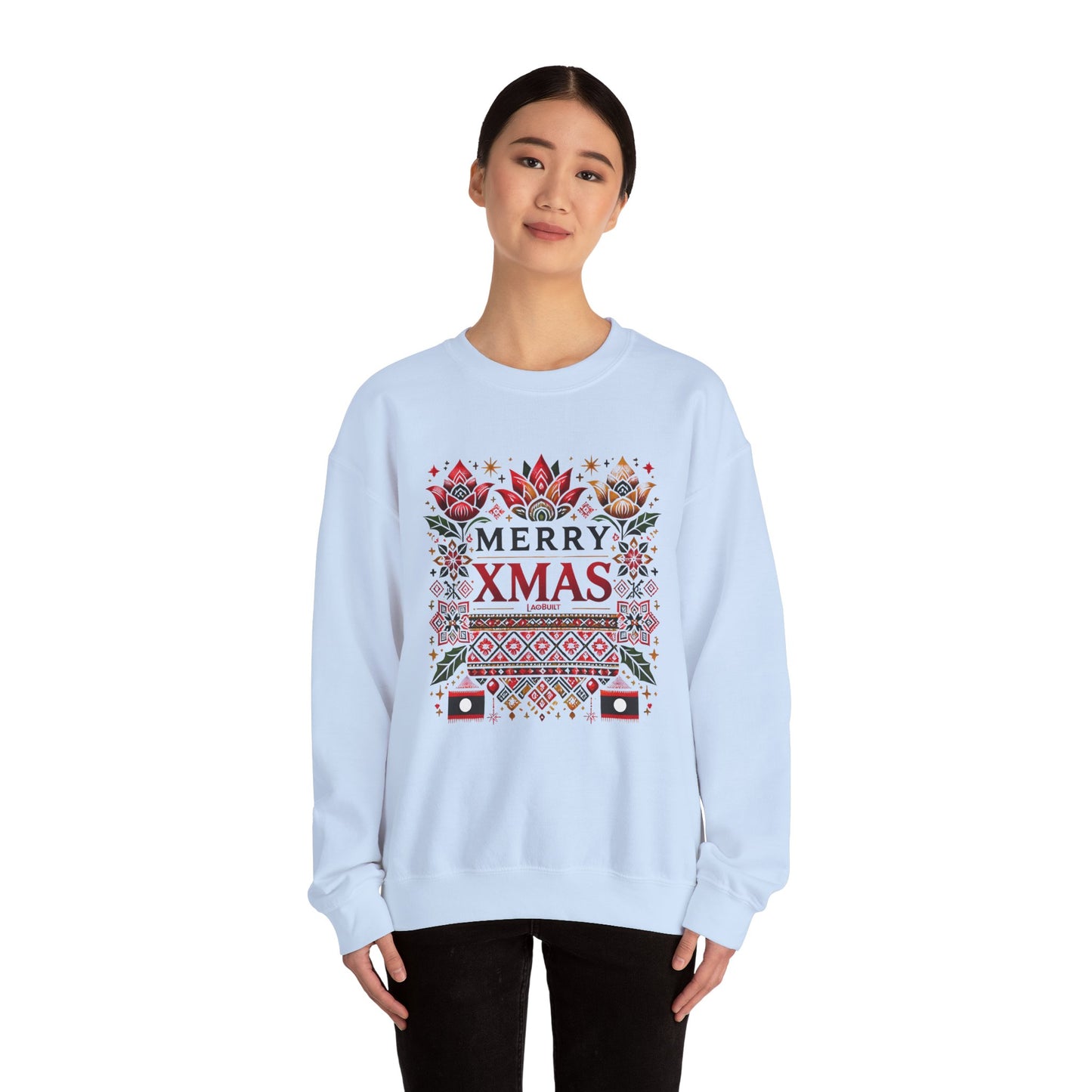 LAOBUILT MERRY XMAS SWEATSHIRT - LAO HERITAGE EDITION