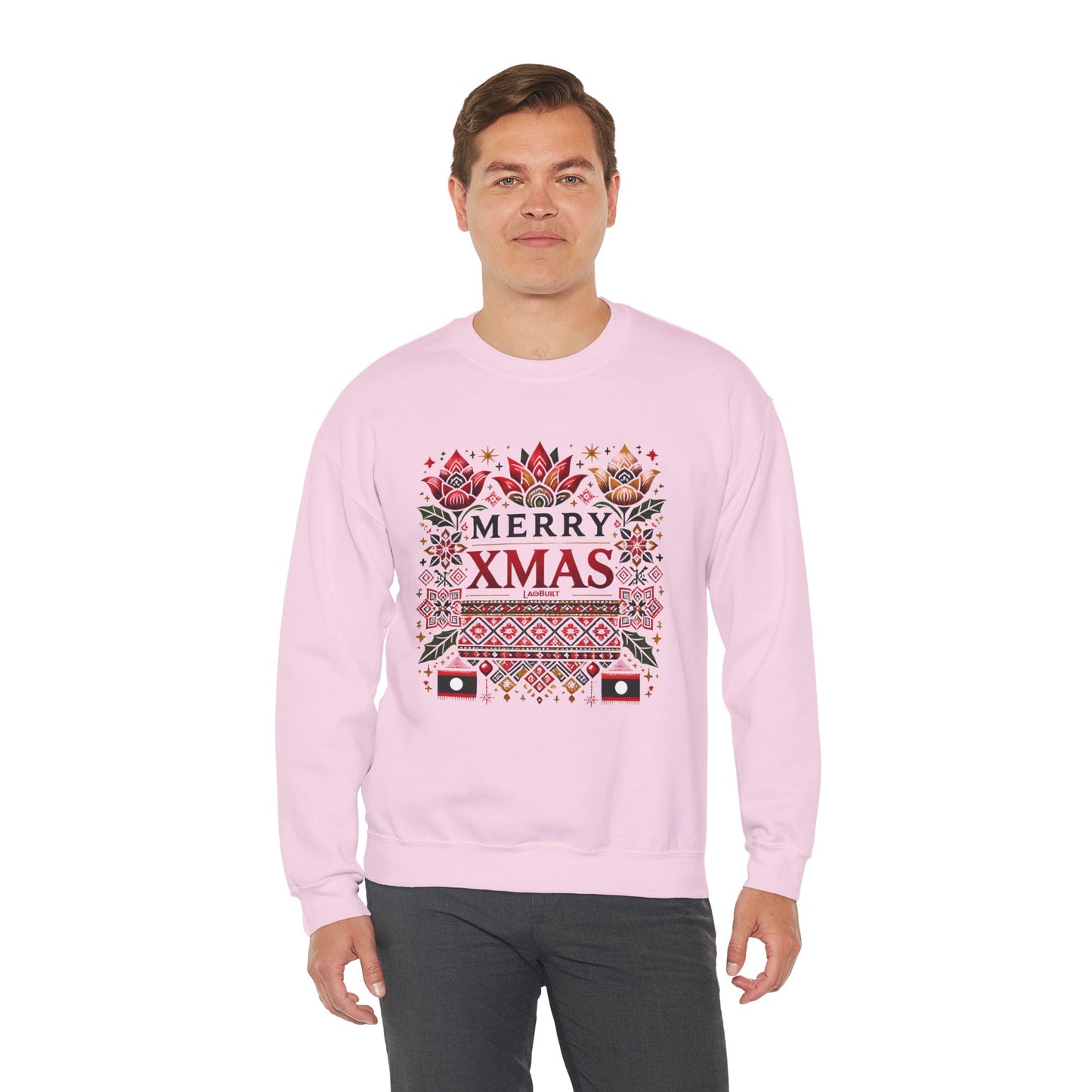 LAOBUILT MERRY XMAS SWEATSHIRT - LAO HERITAGE EDITION