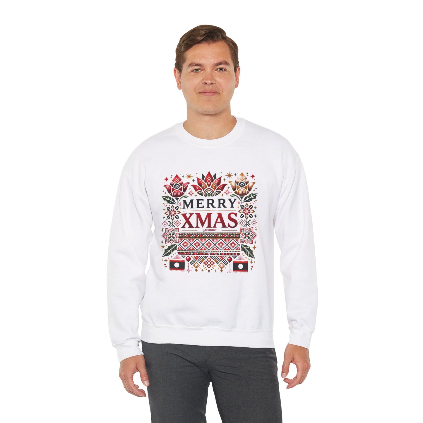 LAOBUILT MERRY XMAS SWEATSHIRT - LAO HERITAGE EDITION