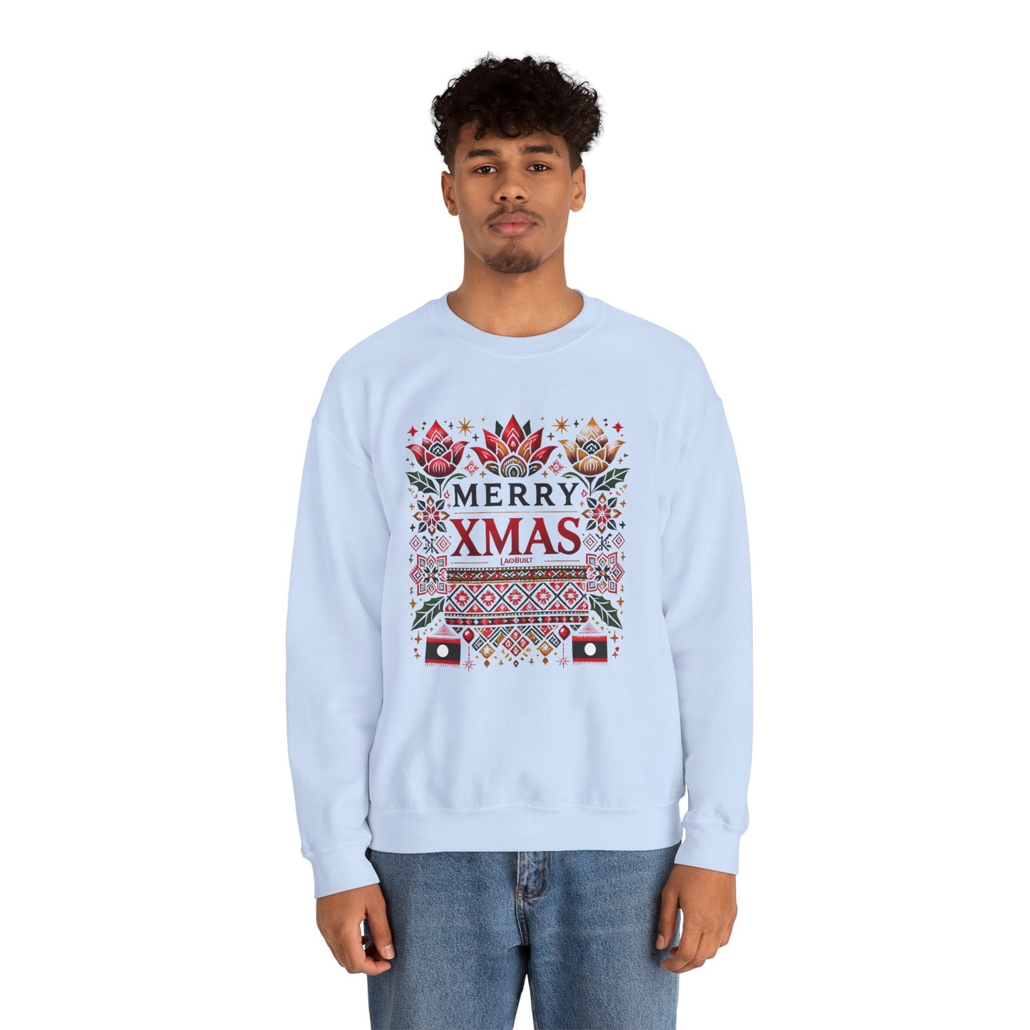 LAOBUILT MERRY XMAS SWEATSHIRT - LAO HERITAGE EDITION