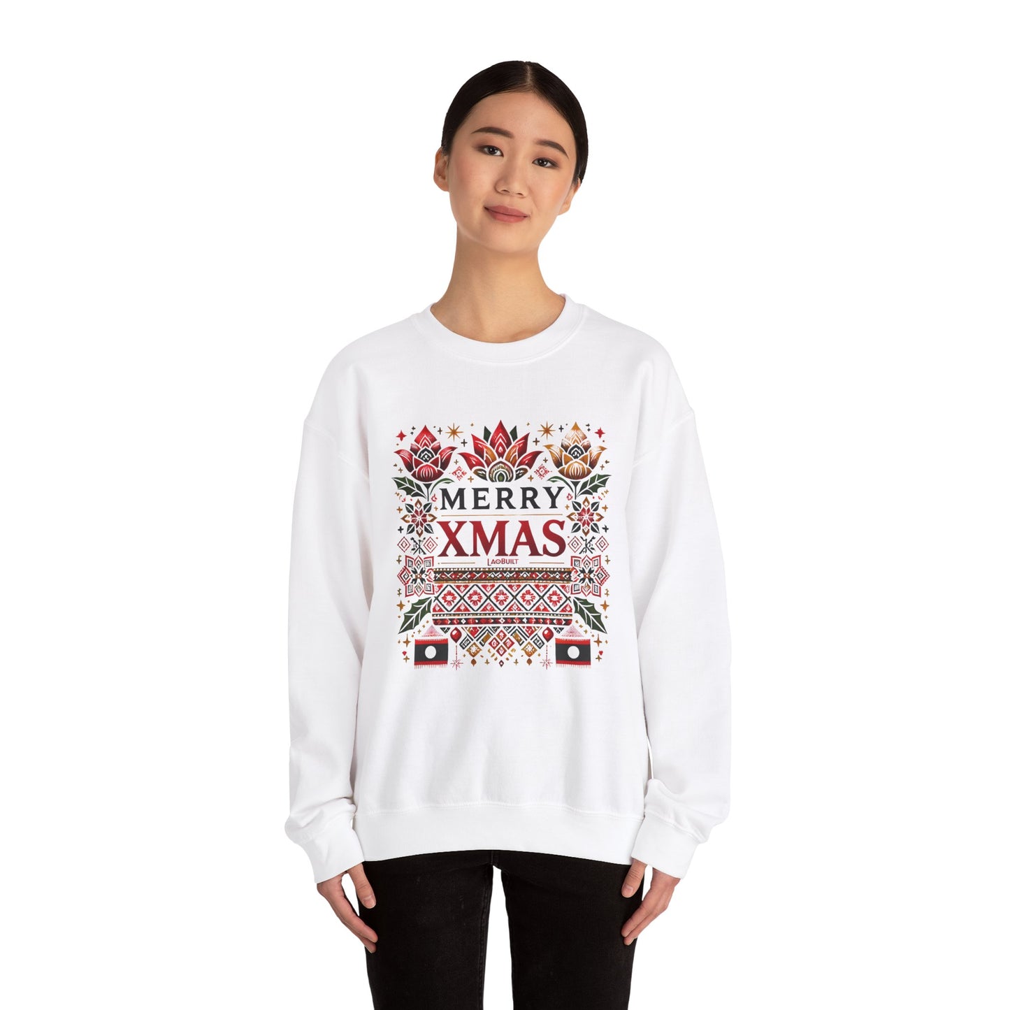 LAOBUILT MERRY XMAS SWEATSHIRT - LAO HERITAGE EDITION