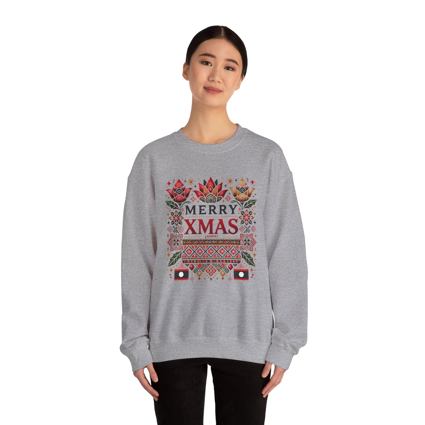 LAOBUILT MERRY XMAS SWEATSHIRT - LAO HERITAGE EDITION