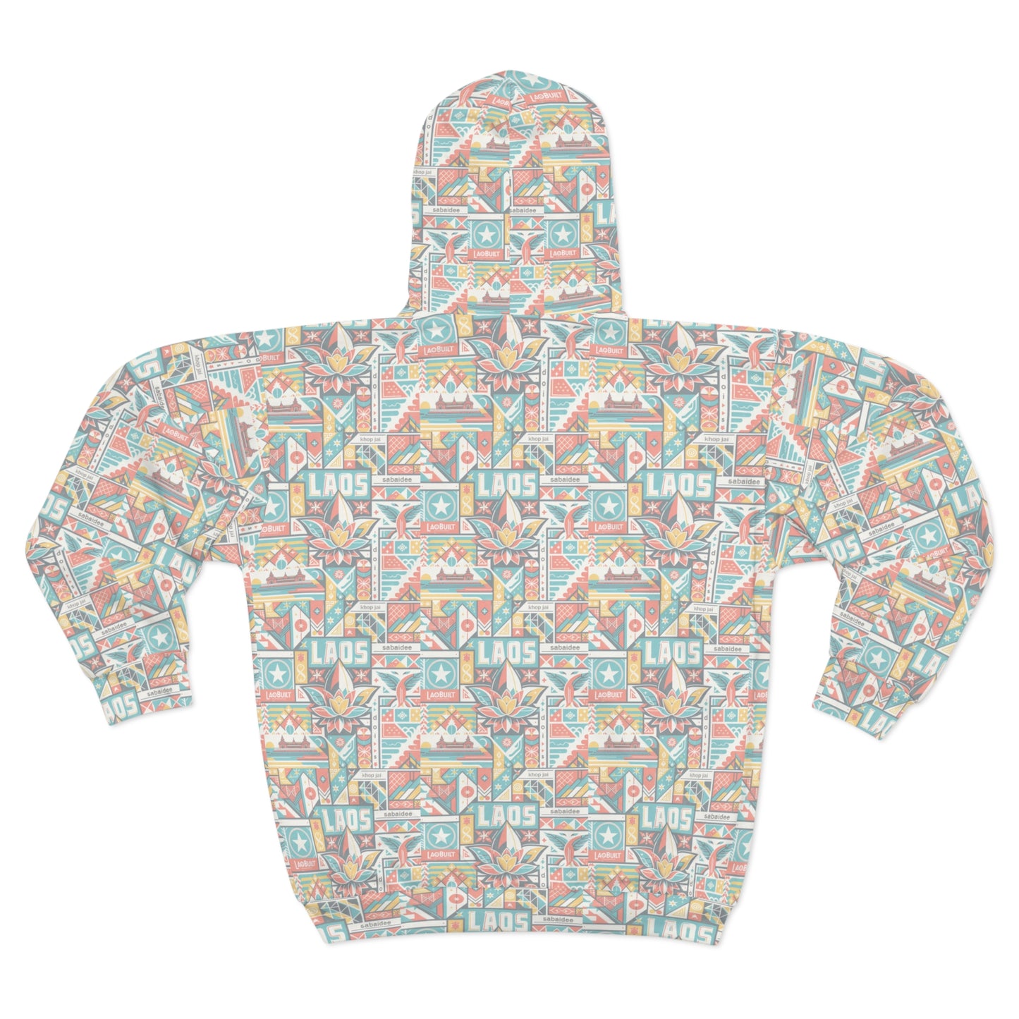 LAOBUILT HERITAGE UNISEX ZIP-UP HOODIE