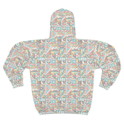LAOBUILT HERITAGE UNISEX ZIP-UP HOODIE